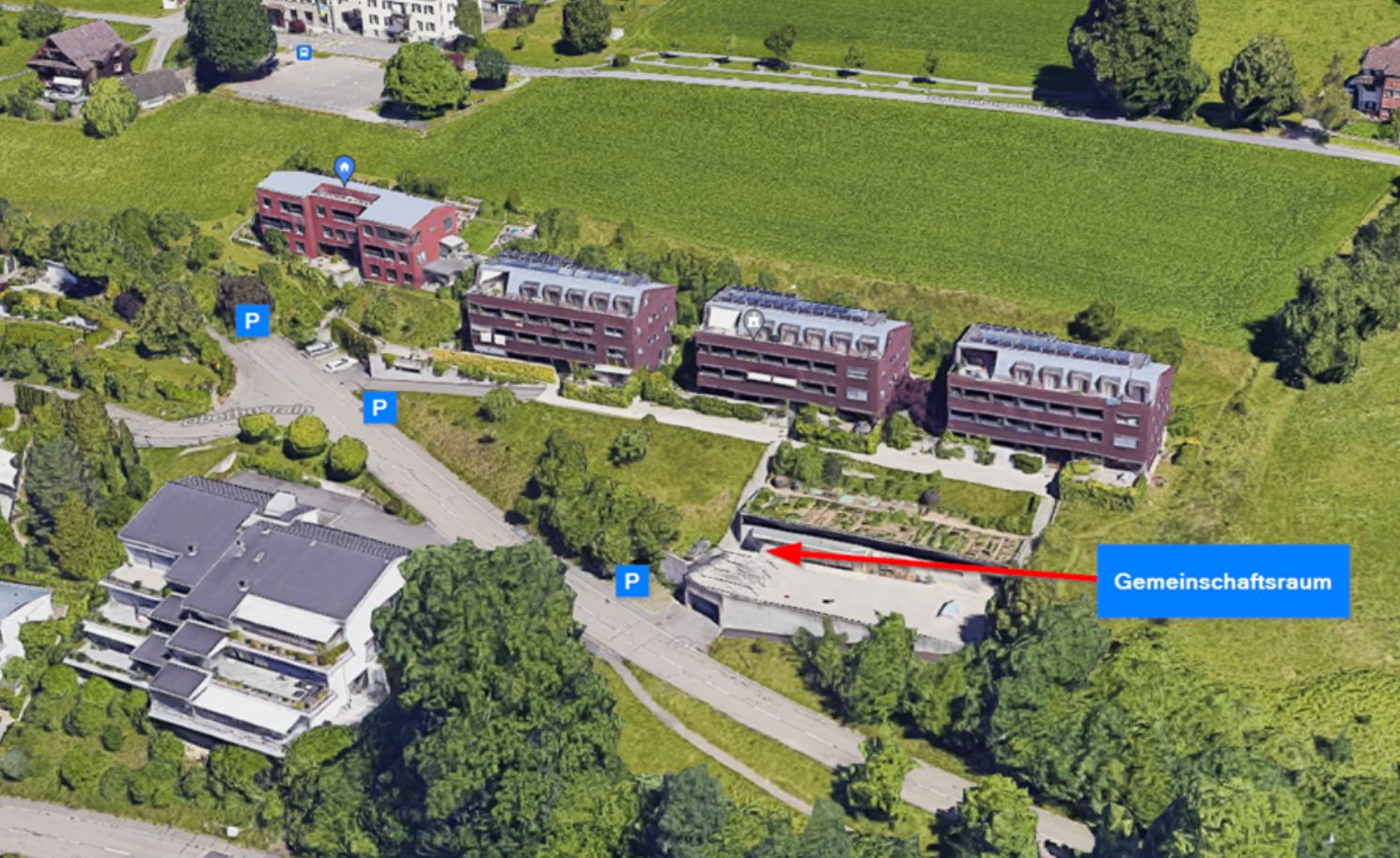 Parkplätze Gemeinschatfshaus